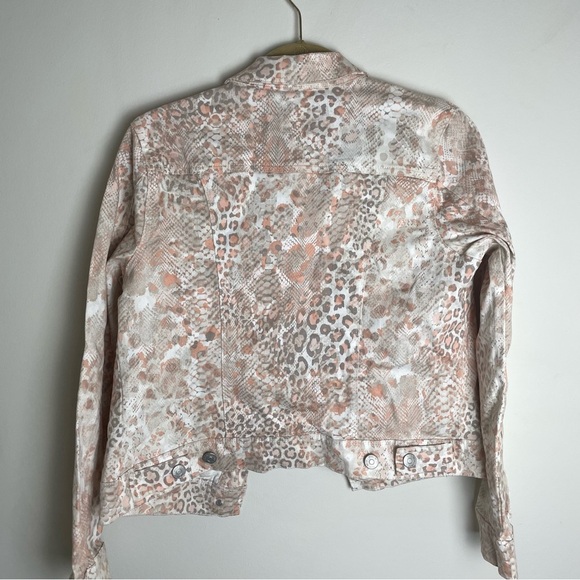 NINE WEST Pink Leopard Print Denim Jacket - Picture 8 of 8